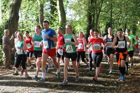 Ruth and Tim at the start of the race